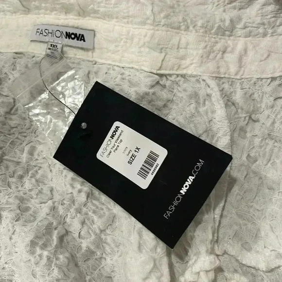 4/$25 NWT Fashion Nova Clear Your Weekend Plans Top Ivory Sz 1X - Picture 6 of 6